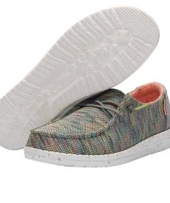 Hey Dude Wendy Youth Peacock Pink Shoes Comfortable Lightweight Slip On Casual