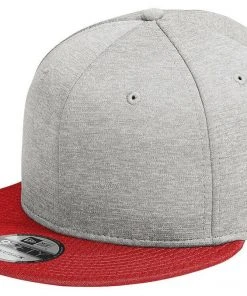 New Era 9FIFTY Shadow Heather Striped Flat Brim Snapback Hat Cap - Blank 950