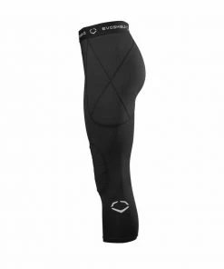 EvoShield Men's 3/4 Sliding Tights Slider Shorts Baseball/Softball Padded Black