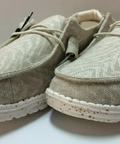 Hey Dude Wendy Jungle Hey Dude Wendy Woven Zebra Natural Lightweight Casual Slip On Women's Shoes Hey Dude Shoes