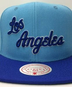 Los Angeles Lakers LA Mitchell & Ness NBA Hardwood Classic Snapback Hat 2Tone
