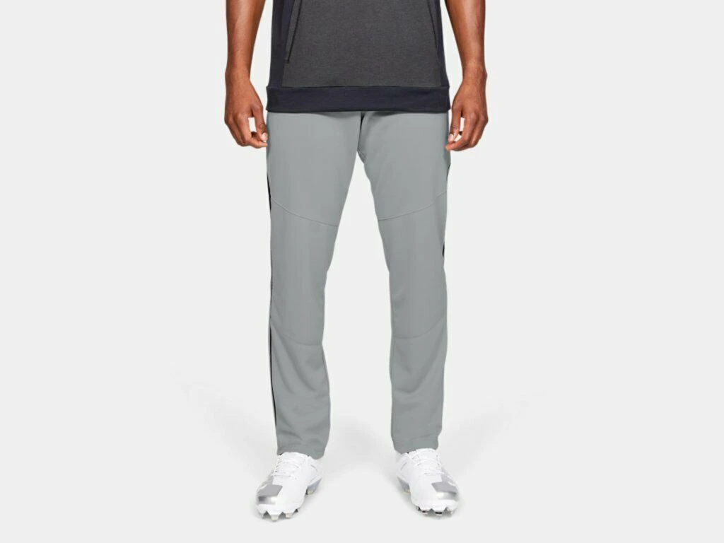 Under Armour Men's Grey W/ Black Piped UA Utility Relaxed Fit Baseball Pants 1 Under Armour Men's Grey W/ Black Piped UA Utility Relaxed Fit Baseball Pants