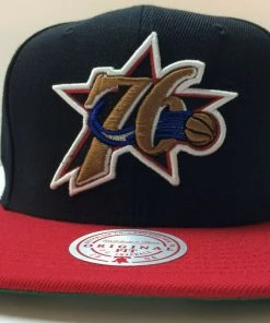 Philadelphia 76ers Mitchell & Ness NBA Snapback Hat 2Tone Hardwood Cap Sixers