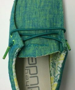 Hey Dude Wally Youth Chambray Gamer Comfortable Lightweight Slip On Casual Shoes