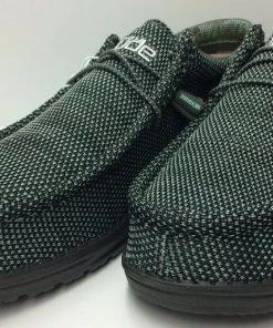 Hey Dude Wally Sox Asphalt Azur Men's Lightweight Slip On Casual Comfort Shoes Hey Dude Shoes