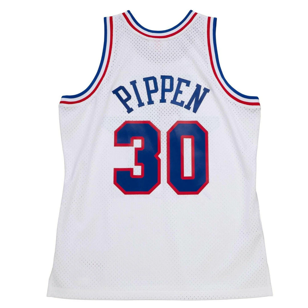 1992 NBA All-Star Game Scottie Pippen #30 Mitchell & Ness White Authentic Jersey 2 1992 NBA All-Star Game Scottie Pippen #30 Mitchell & Ness White Authentic Jersey