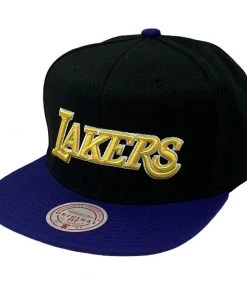 Los Angeles Lakers LA Mitchell & Ness NBA Hardwood Classic Snapback Hat Cap