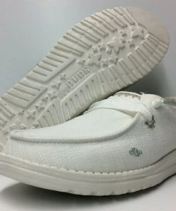 Hey Dude Wendy Flora Lily White Lightweight Casual Comfort Slip On Women's Shoes