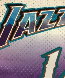 John Stockton Utah Jazz Mitchell & Ness 1996-1997 Mountains Authentic Jersey