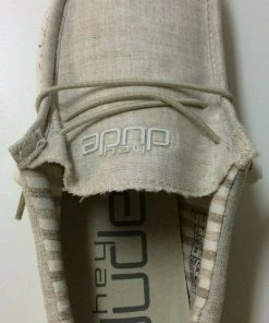 Hey Dude Wally Chambray Stone Beige Men's Shoes Comfortable Lightweight Slip On 10 Hey Dude Wally Chambray Stone Beige Men's Shoes Comfortable Lightweight Slip On