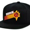 Phoenix Suns Mitchell & Ness NBA Snapback Hat Black Hardwood Classics Cap Retro