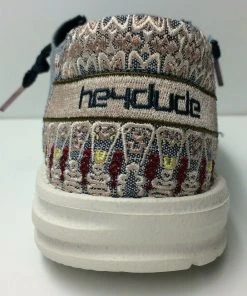 Hey Dude Wendy Flora Iris Blue Lightweight Casual Comfort Slip On Women's Shoes