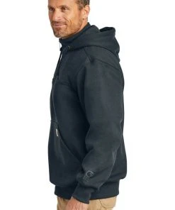 Carhartt Mens Rain Defender Paxton Heavyweight Zip Mock Hooded Sweatshirt Hoodie