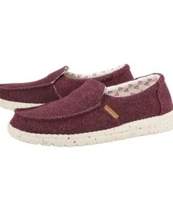Hey Dude Wendy Misty Burgundy Women's Lightweight SlipOn Comfortable Casual Shoe