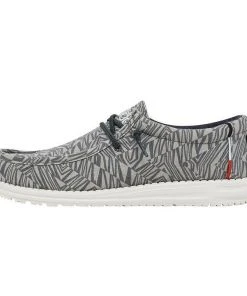 Hey Dude Wally Print Geo Grey Men's Shoes Comfortable Lightweight Casual Shoe Hey Dude Shoes 8 Hey Dude Wally Print Geo Grey Men's Shoes Comfortable Lightweight Casual Shoe Hey Dude Shoes