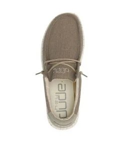 Hey Dude Shoes Hey Dude Wally Chambray Sepia Brown Men's Shoes Comfortable Lightweight SlipOn