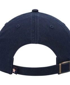 ’47 2022 Houston Astros 47 Brand MLB Clean Up Adjustable Strapback Hat Dad Cap 2Tone