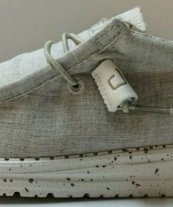 Hey Dude Wally Chambray Stone Beige Men's Shoes Comfortable Lightweight Slip On 8 Hey Dude Wally Chambray Stone Beige Men's Shoes Comfortable Lightweight Slip On