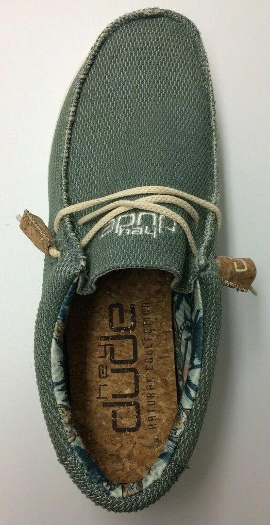 Hey Dude Wally Eden Sage Men's Shoes Comfortable Lightweight Slip On Casual Shoe 6 Hey Dude Wally Eden Sage Men's Shoes Comfortable Lightweight Slip On Casual Shoe