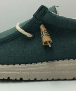 Hey Dude Wally Linen Natural Teal Casual Lightweight Slip On Men's Shoes Comfort 8 Hey Dude Wally Linen Natural Teal Casual Lightweight Slip On Men's Shoes Comfort