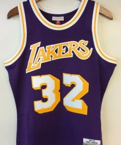 Magic Johnson Los Angeles Lakers LA Mitchell & Ness NBA Authentic Jersey Earvin