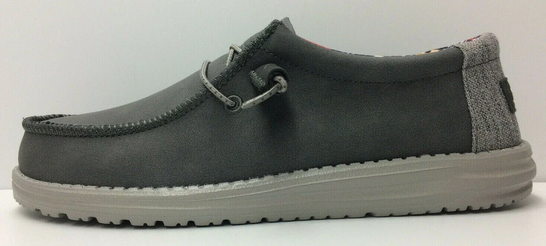 Hey Dude Wally Recycled Leather Quarry Casual Lightweight Slip On Men's Shoes Hey Dude Shoes 3 Hey Dude Wally Recycled Leather Quarry Casual Lightweight Slip On Men's Shoes Hey Dude Shoes