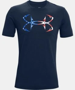 Under Armour Mens UA Freedom Hook Logo Short Sleeve Graphic T-Shirt SS Tee