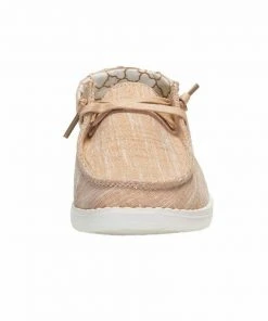 Hey Dude Wendy Canvas Sparkling Rose Gold Women's Lightweight Shoes Slip On Hey Dude Shoes