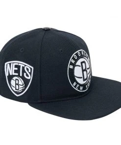 Brooklyn Nets Pro Standard NBA Snapback Hat Flat Brim Adjustable Black Cap