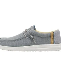 Hey Dude Shoes Hey Dude Wally Free Ash Men's Shoe Comfortable Lightweight Slip On Casual Shoes