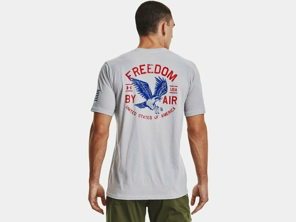 Under Armour Mens UA Freedom By Air Logo Short Sleeve Graphic T-Shirt SS Tee 3 Under Armour Mens UA Freedom By Air Logo Short Sleeve Graphic T-Shirt SS Tee