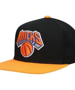New York Knicks Mitchell & Ness NBA Snapback Hat 2Tone Flat Brim Adjustable Cap