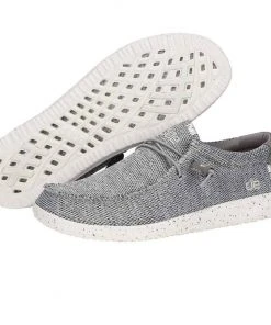Hey Dude Shoes Hey Dude Wally Free Light Grey Men's Shoes Comfortable Lightweight SlipOn Casual
