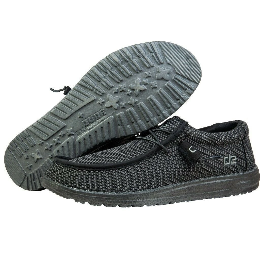 Hey Dude Wally L Sox Black Men's Shoes Comfortable Lightweight Slip On Casual 1 Hey Dude Wally L Sox Black Men's Shoes Comfortable Lightweight Slip On Casual