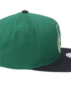 Milwaukee Bucks Mitchell & Ness NBA Snapback Hat 2Tone Flat Brim Adjustable Cap