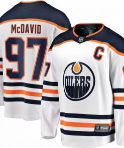Fanatics Connor McDavid Edmonton Oilers Fantics NHL Hockey Jersey Men's White Away
