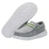 Hey Dude Wally Youth Sox Stone White Shoes Comfort Lightweight Slip On Casual Hey Dude Shoes