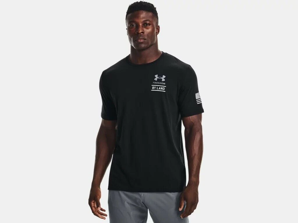 Under Armour Mens UA Freedom By Land Short Sleeve Graphic T-Shirt 2 Under Armour Mens UA Freedom By Land Short Sleeve Graphic T-Shirt
