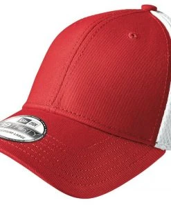 New Era 39THIRTY Mesh Back Flex Stretch Hat Blank Cap - Black, White, Navy, Red