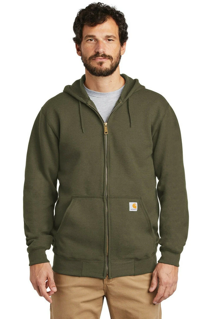 Carhartt Men's Midweight Hooded Sweatshirt Zip Front Long Sleeve Workwear Hoodie 4 Carhartt Men's Midweight Hooded Sweatshirt Zip Front Long Sleeve Workwear Hoodie