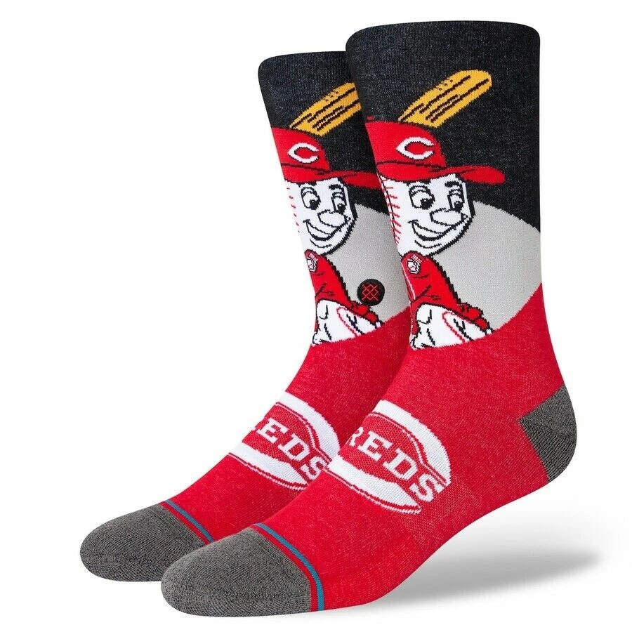 2022 Cincinnati Reds Stance MLB Mr. Redlegs Mascot Socks Large Men's 9-13 2 2022 Cincinnati Reds Stance MLB Mr. Redlegs Mascot Socks Large Men's 9-13