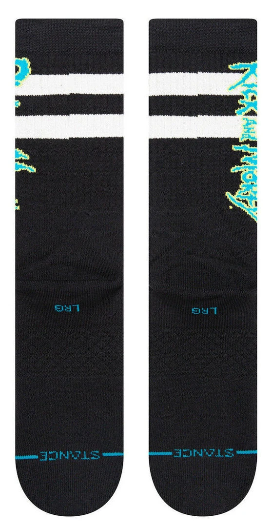Stance X Rick And Morty Logo Cartoon Network Crew Socks Large Men's 9-13 3 Stance X Rick And Morty Logo Cartoon Network Crew Socks Large Men's 9-13
