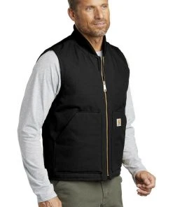 Carhartt Men's Duck Vest Artic-Quilt Lined V01 Water Repellent Zippered