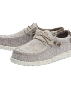 Hey Dude Shoes Hey Dude Wally Stretch Limestone Men's Shoes Lightweight Comfortable Slip On