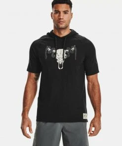 Under Armour Mens UA Project Rock Terry Snake Short Sleeve Hoodie Dwayne Johnson