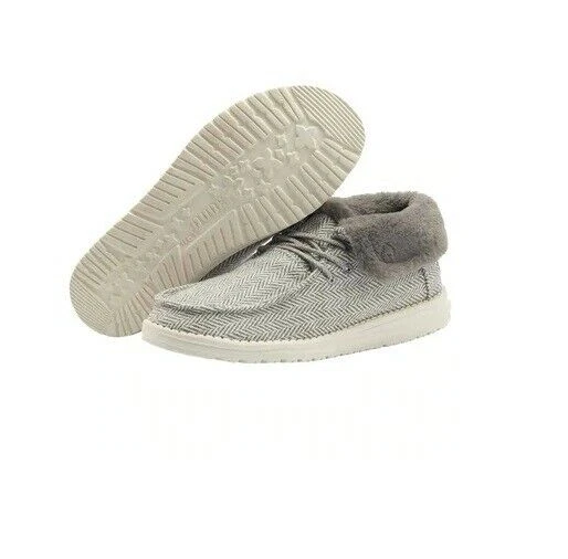 Hey Dude Wendy Britt Herringbone Grey Women's Lightweight Casual Slip On Shoes Hey Dude Shoes 1 Hey Dude Wendy Britt Herringbone Grey Women's Lightweight Casual Slip On Shoes Hey Dude Shoes