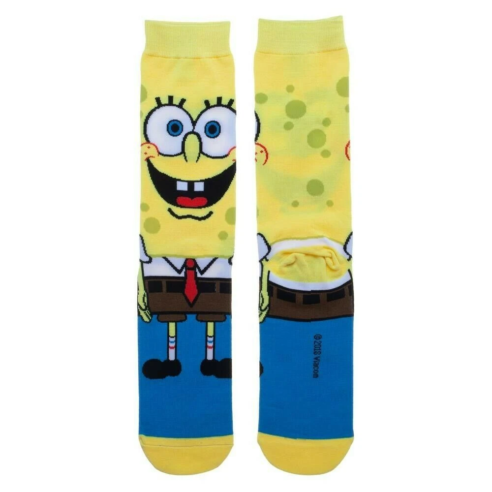 SpongeBob SquarePants Bioworld Crew Socks Men's 8-12 Nickelodeon Cartoon 2 SpongeBob SquarePants Bioworld Crew Socks Men's 8-12 Nickelodeon Cartoon