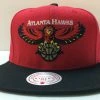 Atlanta Hawks Mitchell & Ness NBA Snapback Hat 2Tone Hardwood Classics Cap Retro