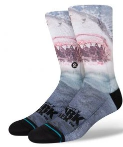 Stance X Discovery Channel Shark Week Pearly Whites Socks Large Men's 9-13