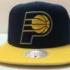 Indiana Pacers Mitchell & Ness NBA Adjustable Snapback Hat 2Tone Flat Brim Cap